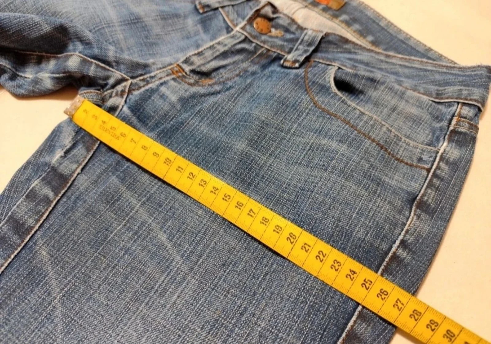 Jean court vintage taille basse (S) – photo 8